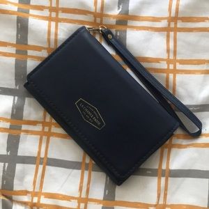 Navy wristlet
